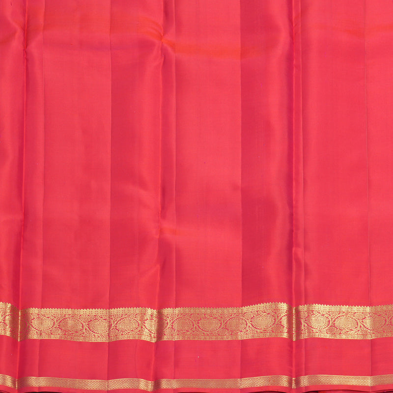 Hayagrivas Handloom Purple Kanjivaram Silk Saree with Reddish-Pink Border KBF49D2-9