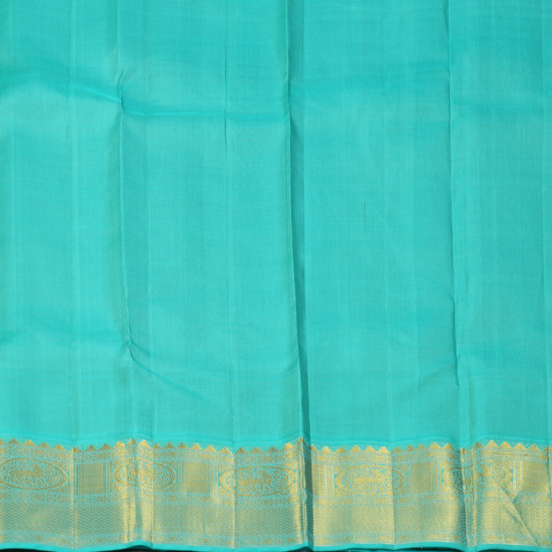 Hayagrivas Handloom Nagapazham Kanjivaram Silk Saree with Sky Blue Border KBF4D2-4