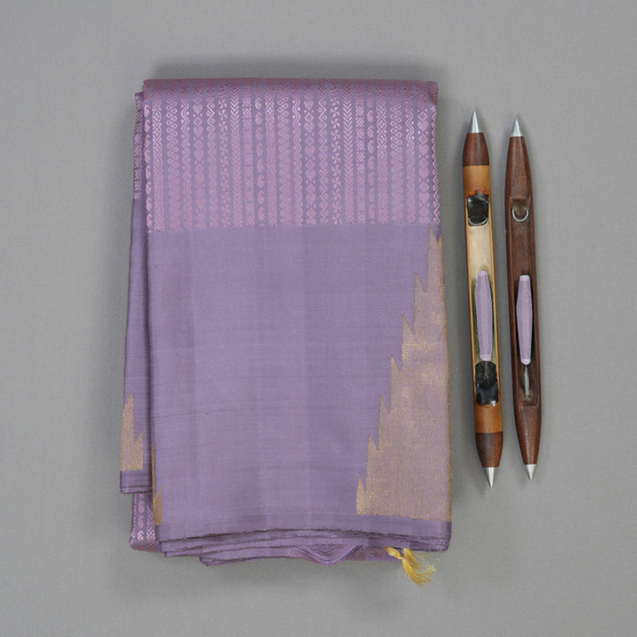 Hayagrivas Handloom Lilac Kanjivaram Silk Saree KBF4D5-1