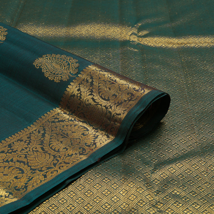 Hayagrivas Handloom Ramar Blue Kanjivaram Silk Saree KBF4D7-1