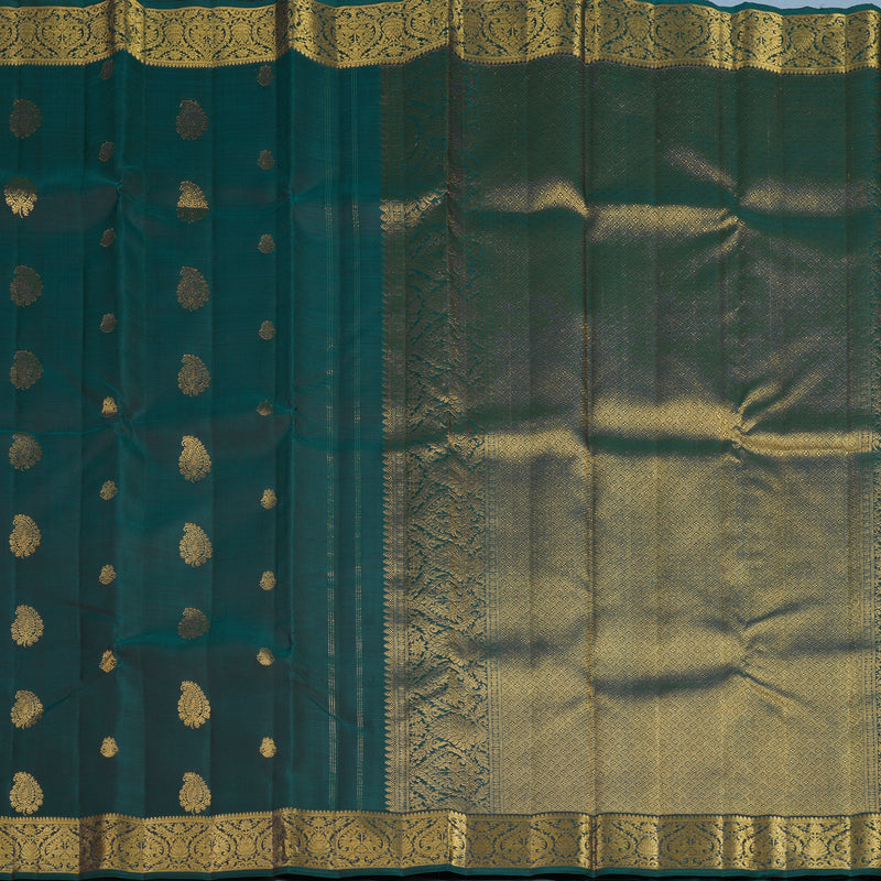 Hayagrivas Handloom Ramar Blue Kanjivaram Silk Saree KBF4D7-1