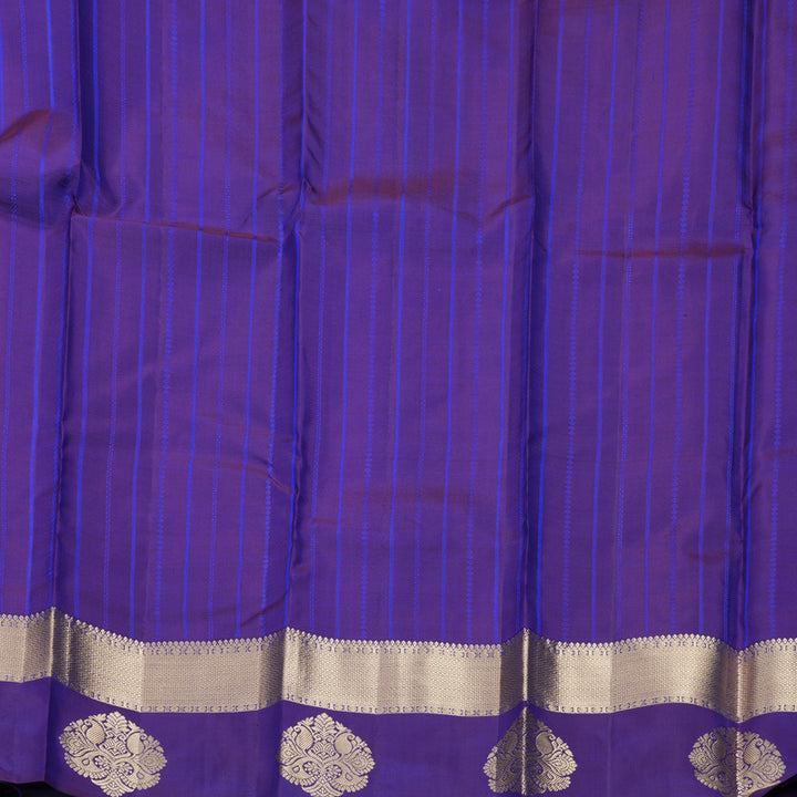 Hayagrivas Handloom Mayilkazhuthu Kanjivaram Silk Saree with Purple Border KBF500F13-1