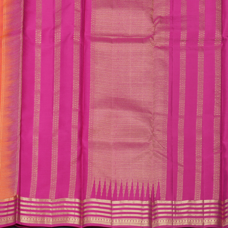 Hayagrivas Handloom Orangish-Pink Kanjivaram Silk Saree KBF500F3-2