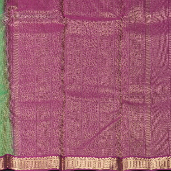 Hayagrivas Handloom Green (Shot Colour) Kanjivaram Silk Saree KBF503F3-7