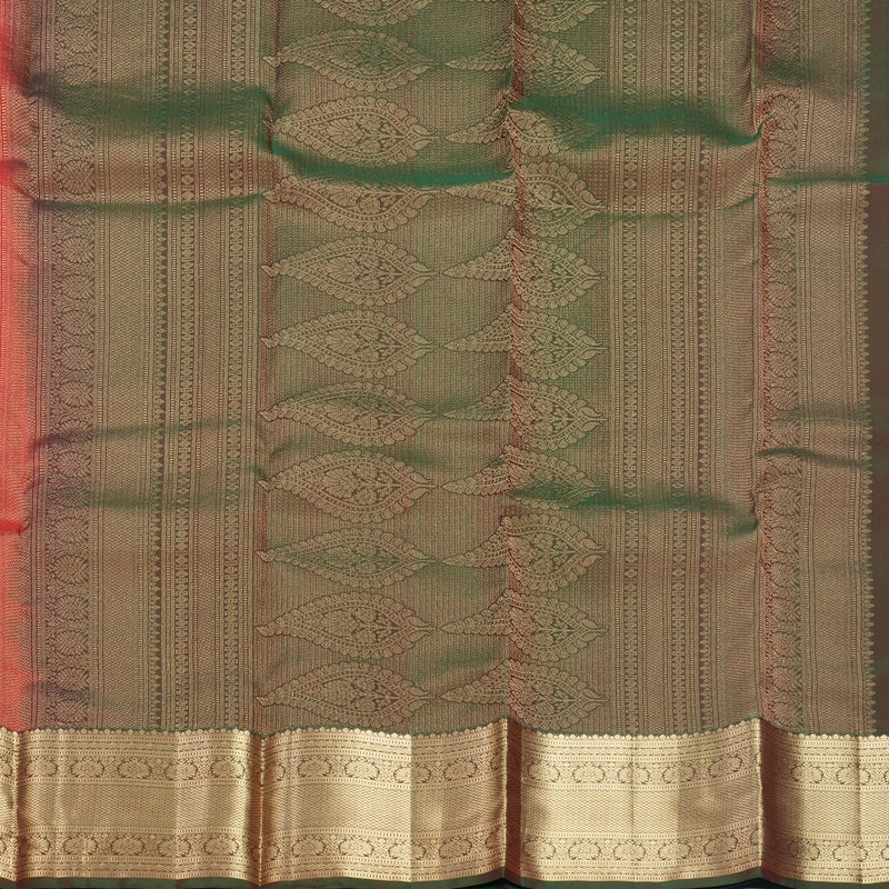 Hayagrivas Handloom Red Kanjivaram Silk Saree with Manthalir Border KBF500F4-3