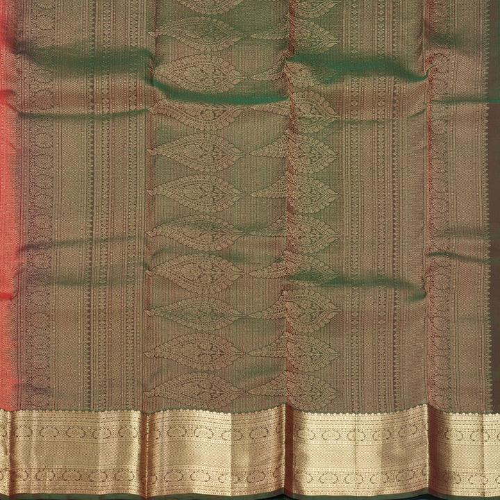 Hayagrivas Handloom Red Kanjivaram Silk Saree with Manthalir Border KBF500F4-3