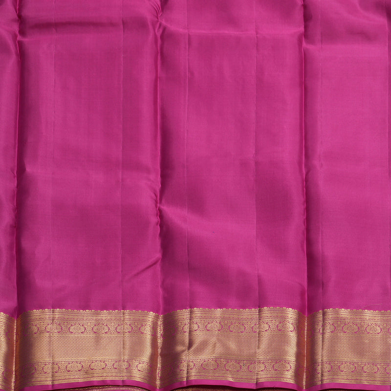 Hayagrivas Handloom Purple Kanjivaram Silk Saree with Pink Border KBF500F4-5