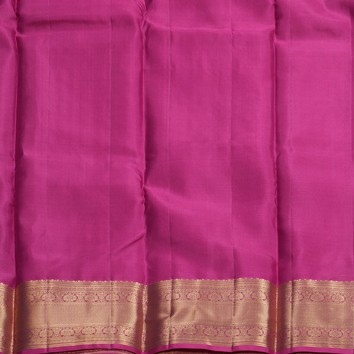 Hayagrivas Handloom Purple Kanjivaram Silk Saree with Pink Border KBF500F4-5