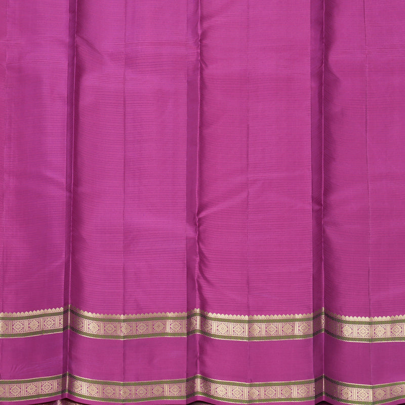 Hayagrivas Handloom Lotus Pink Kanjivaram Silk Saree with Vadamalli Purple Border KBF500F5-1