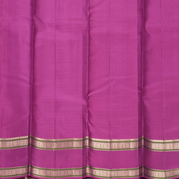 Hayagrivas Handloom Lotus Pink Kanjivaram Silk Saree with Vadamalli Purple Border KBF500F5-1