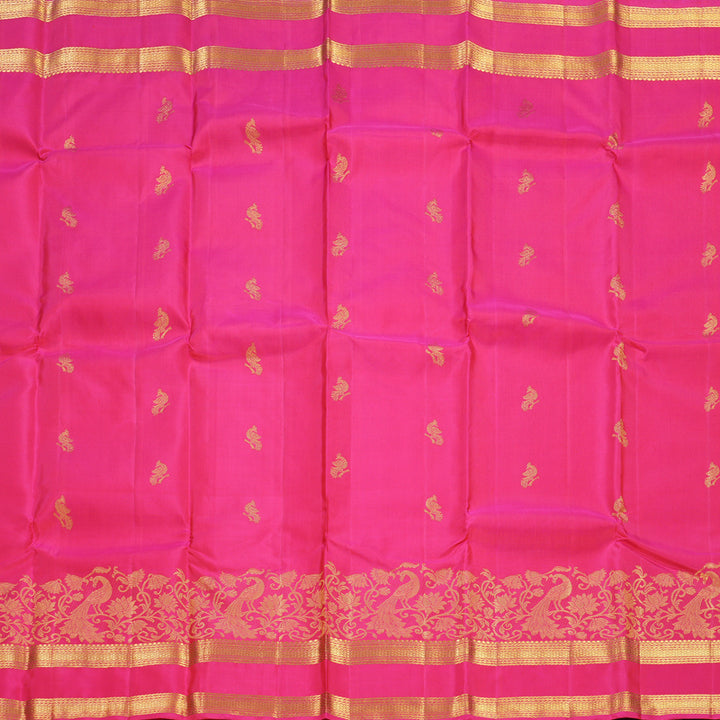 Hayagrivas Handloom Rani Pink Kanjivaram Silk Saree KBF502F1-1