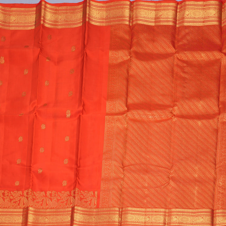 Hayagrivas Handloom Red Kanjivaram Silk Saree KBF502F1-4