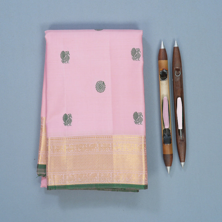 Hayagrivas Handloom Baby Pink Kanjivaram Silk Saree KBF502F2-1