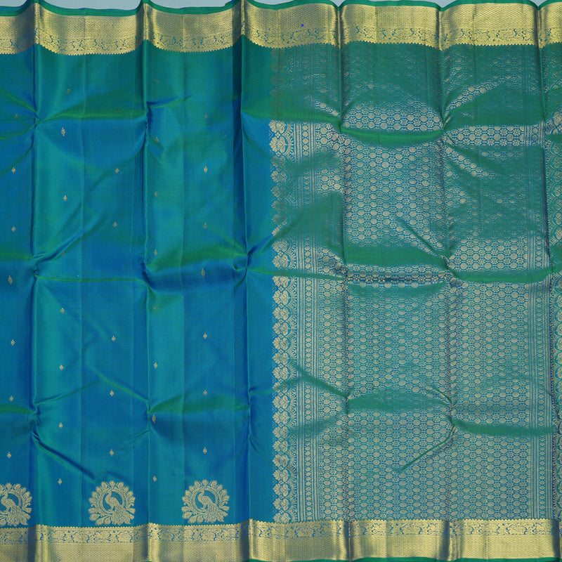 Hayagrivas Handloom Mayilkazhuthu Kanjivaram Silk Saree KBF502F4-5