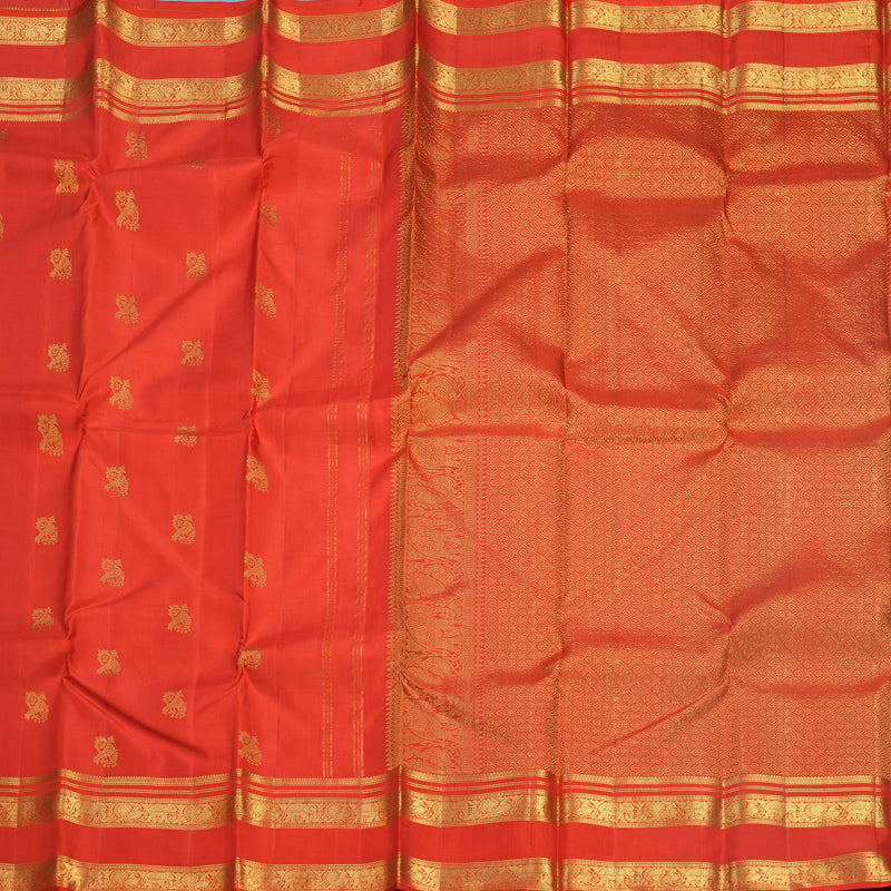 Hayagrivas Handloom Red Kanjivaram Silk Saree KBF502F5-1