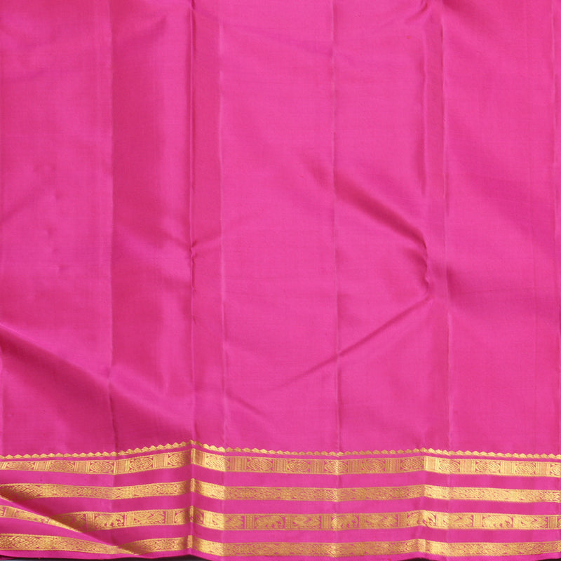Hayagrivas Handloom Rani Pink Kanjivaram Silk Saree KBF502F5-3