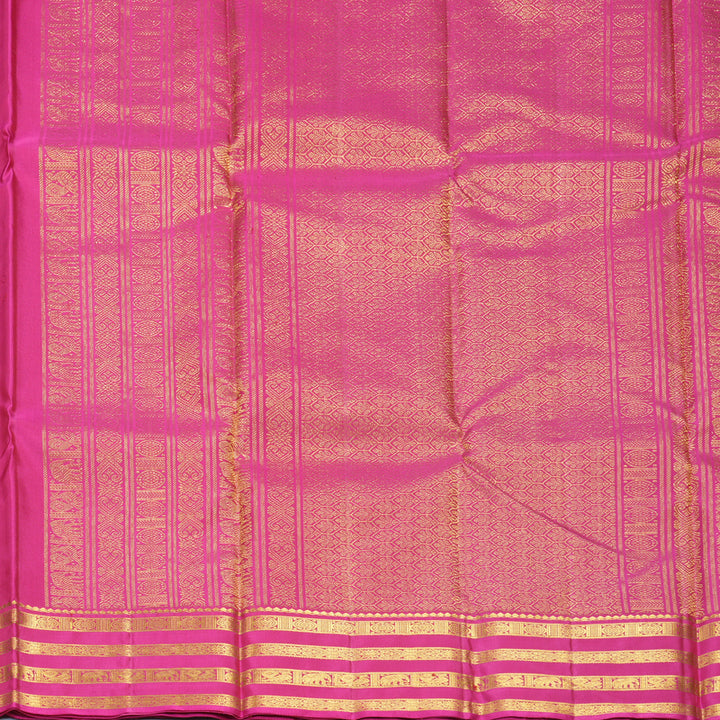 Hayagrivas Handloom Rani Pink Kanjivaram Silk Saree KBF502F5-3