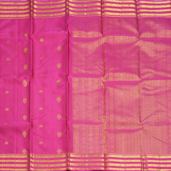 Hayagrivas Handloom Rani Pink Kanjivaram Silk Saree KBF502F5-3