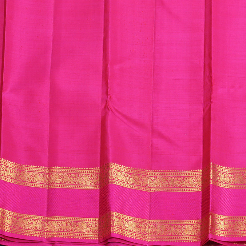 Hayagrivas Handloom Rani Pink Kanjivaram Silk Saree KBF502F6-2