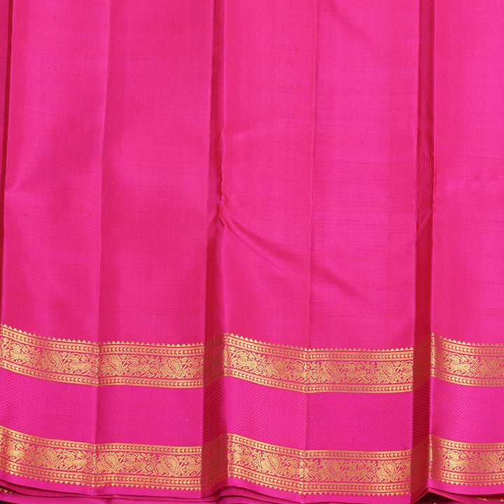 Hayagrivas Handloom Rani Pink Kanjivaram Silk Saree KBF502F6-2