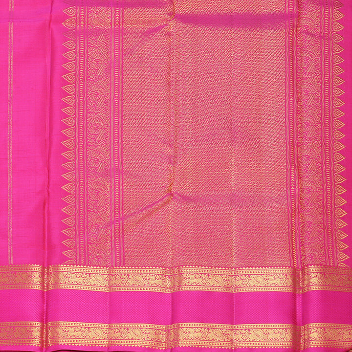 Hayagrivas Handloom Rani Pink Kanjivaram Silk Saree KBF502F6-2