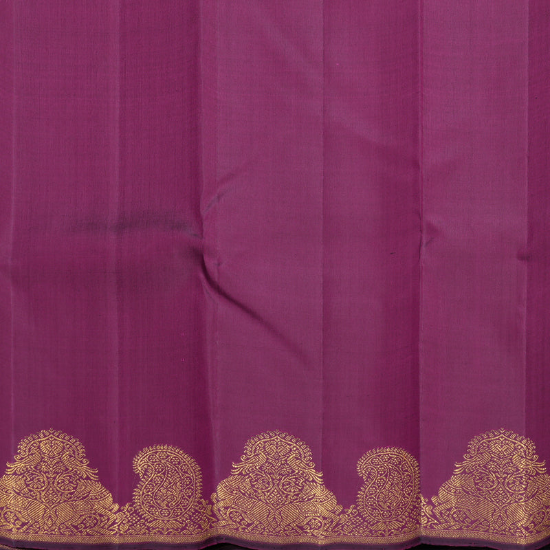 Hayagrivas Handloom Silver Grey Kanjivaram Silk Saree with Turning Border KBF504F2-1