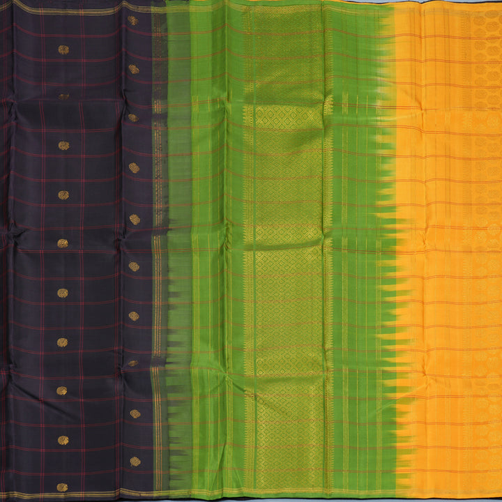 Hayagrivas Handloom Deep Nagapazham Kanjivaram Silk Saree KBF505F4-1