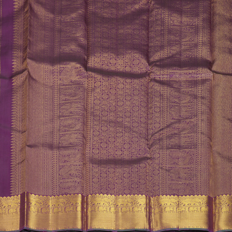 Hayagrivas Handloom Purple Kanjivaram Silk Saree KBF505F6-1