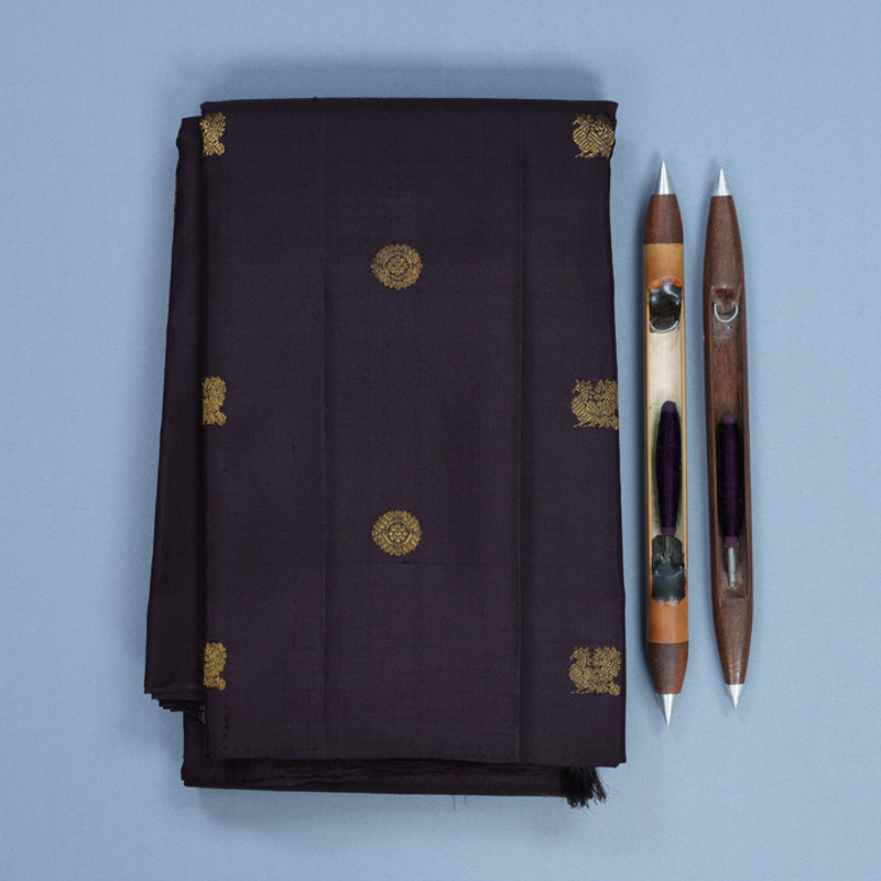 Hayagrivas Handloom Deep Jamun Kanjivaram Silk Saree KBF505F7-1