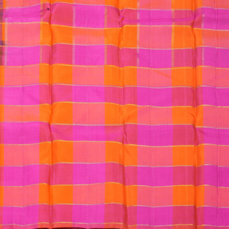 Hayagrivas Handloom Multicolour Checks Kanjivaram Silk Saree KBF505F8-1