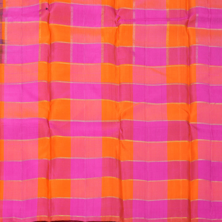 Hayagrivas Handloom Multicolour Checks Kanjivaram Silk Saree KBF505F8-1