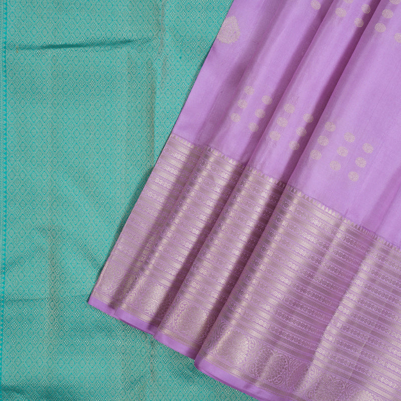 Hayagrivas Handloom Lavendar Kanjivaram Silk Saree KBF50D11-10