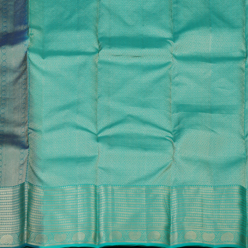 Hayagrivas Handloom Midnight Blue Kanjivaram Silk Saree KBF50D11-6