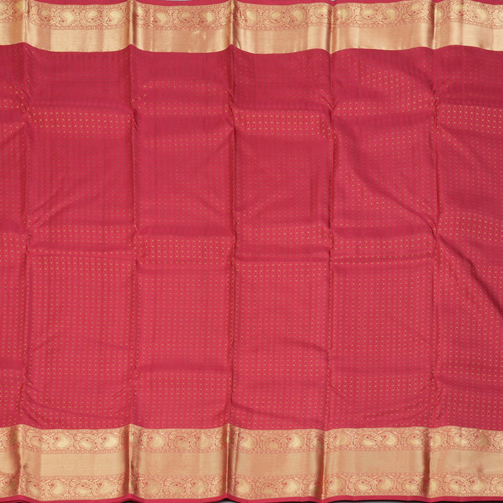 Hayagrivas Handloom Reddish-Pink Kanjivaram Silk Saree KBF50D14-3