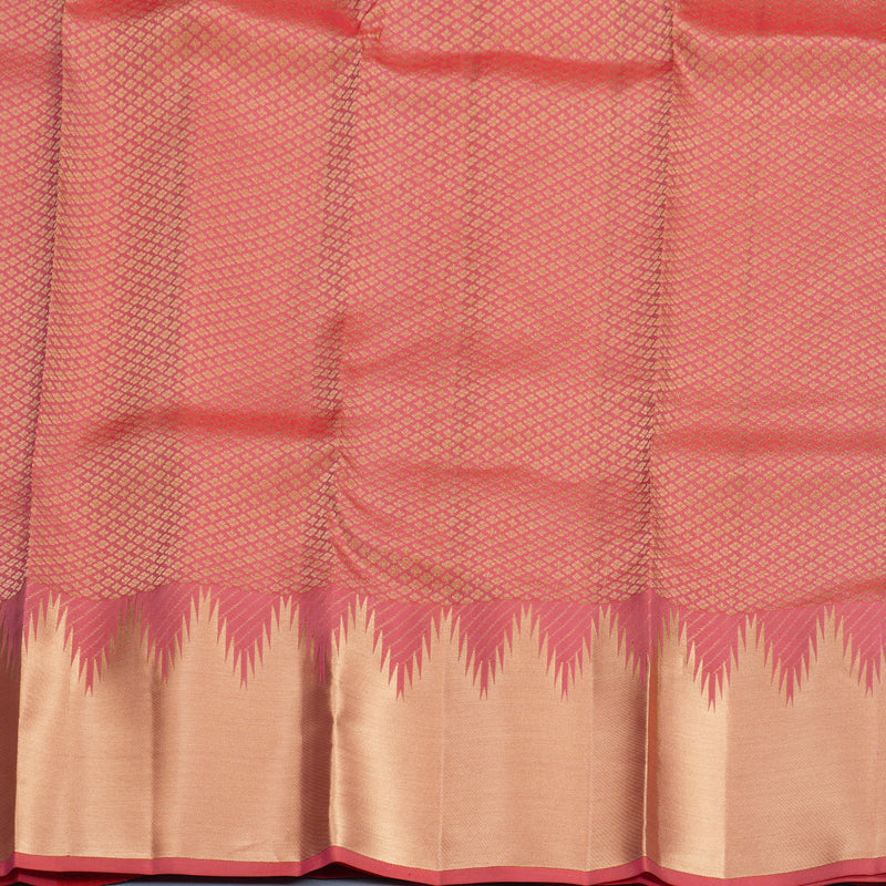 Hayagrivas Handloom Pink Kanjivaram Silk Saree KBF50D17-1