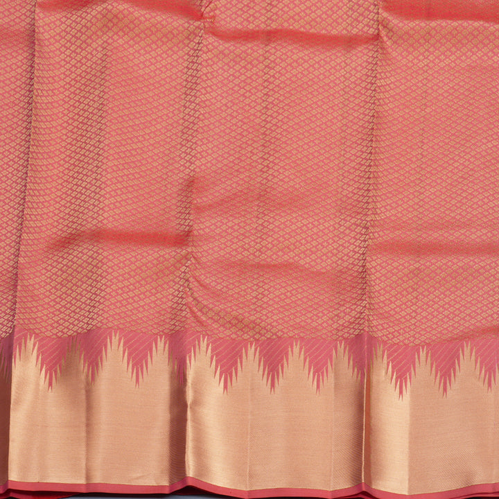Hayagrivas Handloom Pink Kanjivaram Silk Saree KBF50D17-1