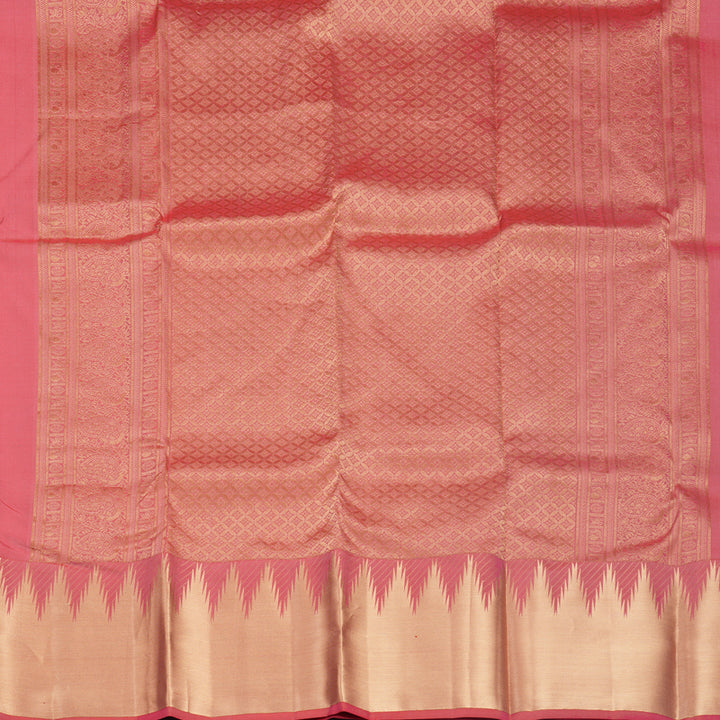 Hayagrivas Handloom Pink Kanjivaram Silk Saree KBF50D17-1