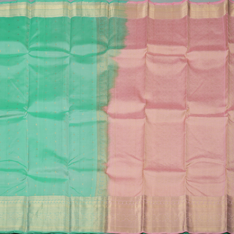 Hayagrivas Handloom Pastel Green Kanjivaram Silk Saree KBF50D18-4