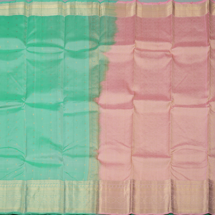 Hayagrivas Handloom Pastel Green Kanjivaram Silk Saree KBF50D18-4