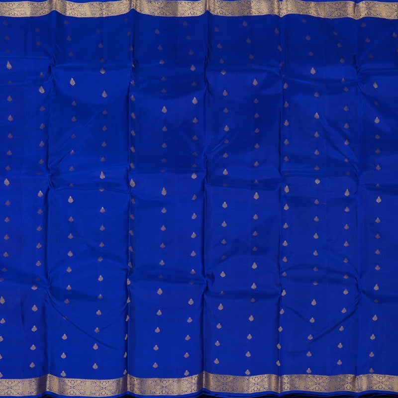 Hayagrivas Handloom MS Blue Kanjivaram Silk Saree KBF50D19-8