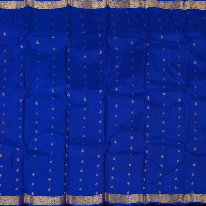 Hayagrivas Handloom MS Blue Kanjivaram Silk Saree KBF50D19-8