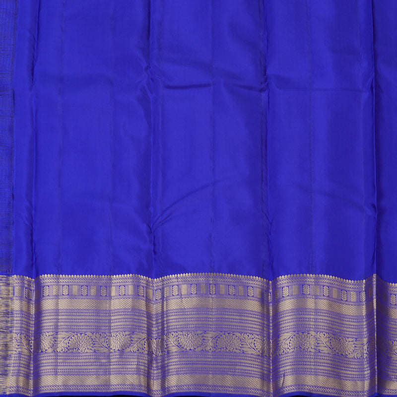 Hayagrivas Handloom Light Green Kanjivaram Silk Saree with MS Blue Border KBF50D24-3