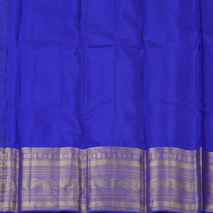 Hayagrivas Handloom Light Green Kanjivaram Silk Saree with MS Blue Border KBF50D24-3