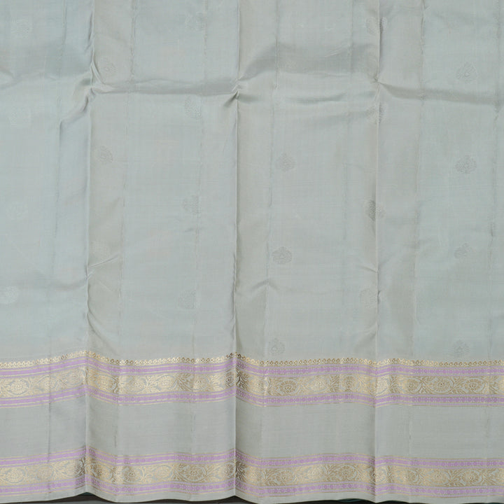 Hayagrivas Handloom Sky Blue Kanjivaram Silk Saree KBF50D25-3