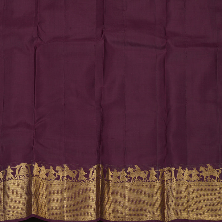 Hayagrivas Handloom Burgundy Kanjivaram Silk Saree KBF50D27-10