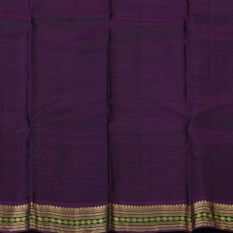 Hayagrivas Handloom Bottle Green Kanjivaram Silk Saree with Violet Border KBF50D3-8