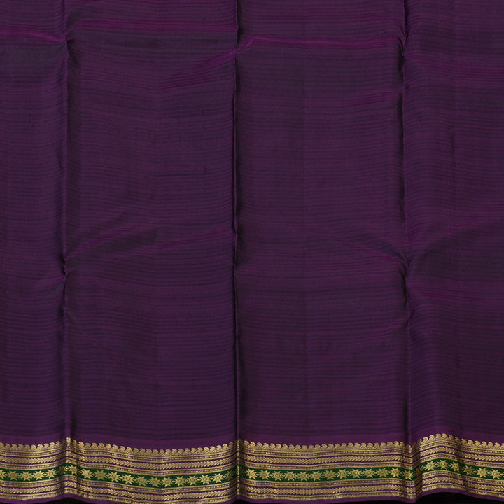 Hayagrivas Handloom Bottle Green Kanjivaram Silk Saree with Violet Border KBF50D3-8