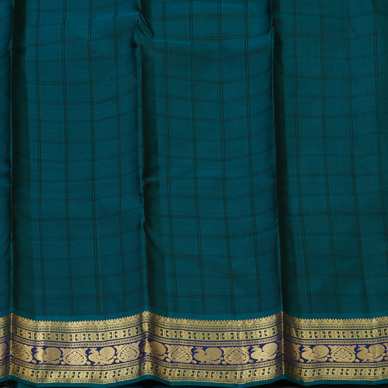 Hayagrivas Handloom Wine Maroon Kanjivaram Silk Saree with Ramar Green Border KBF50D5-4
