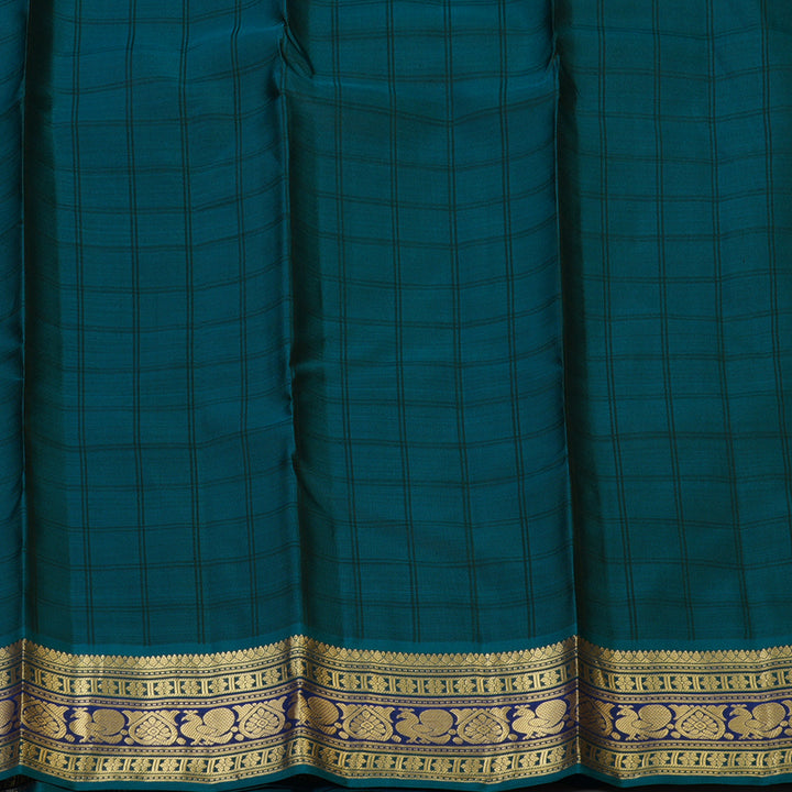 Hayagrivas Handloom Wine Maroon Kanjivaram Silk Saree with Ramar Green Border KBF50D5-4