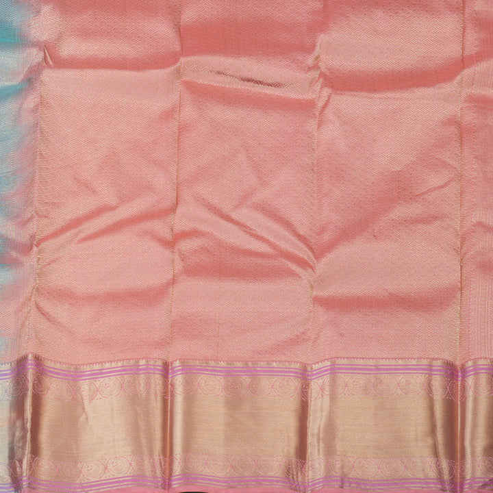 Hayagrivas Handloom Sky Blue Kanjivaram Silk Saree KBF50D8-2